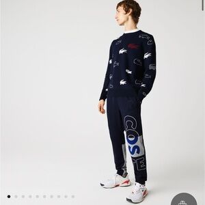 Lacoste Men's Heritage Destructured Branding Cotton Fleece Joggers